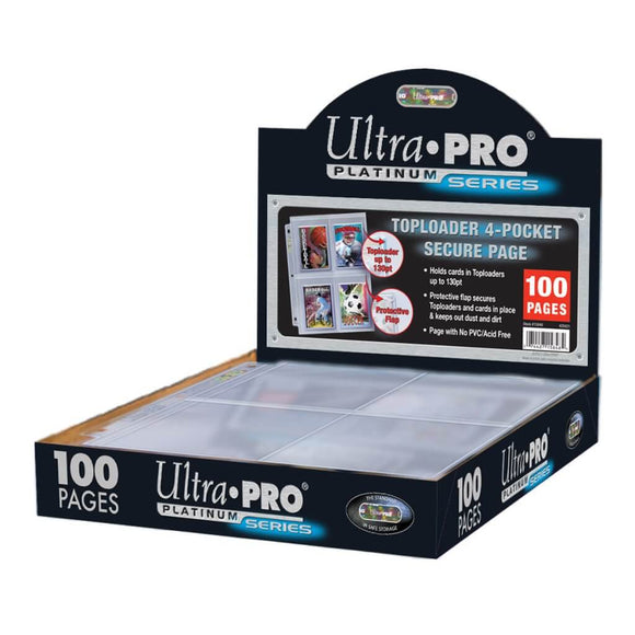 ULTRA PRO Page - 4 PKT Secure Platinum Page for Toploaders (1 Page)
