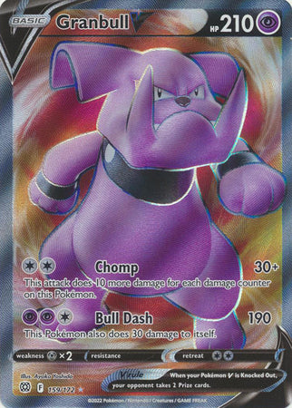 Granbull V - 159/172 - Full Art Ultra Rare - Sword & Shield: Brilliant The CollectorSmith Granbull V - 159/172 - Full Art Ultra Rare - Sword & Shield: Brilliant The CollectorSmith