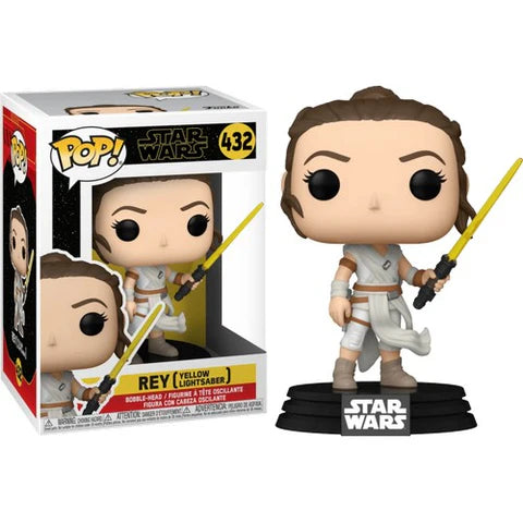 Star Wars IX : The Rise of Skywalker - Rey with Yellow Lightsaber #432 Pop Vinyl Figure Funko