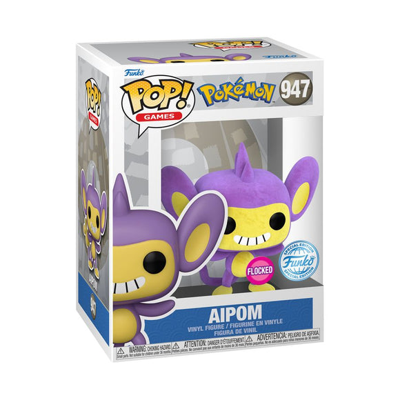 Pokemon - Aipom Flocked Pop! Vinyl [RS]