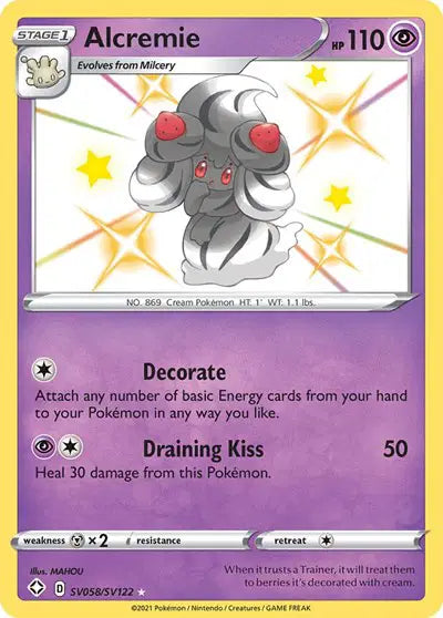 Alcreamie Shining Fates: Shiny Vault Shiny Holo Rare SV058/SV122
