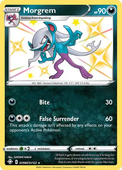 Morgrem Shining Fates: Shiny Vault Shiny Holo Rare SV084/SV122