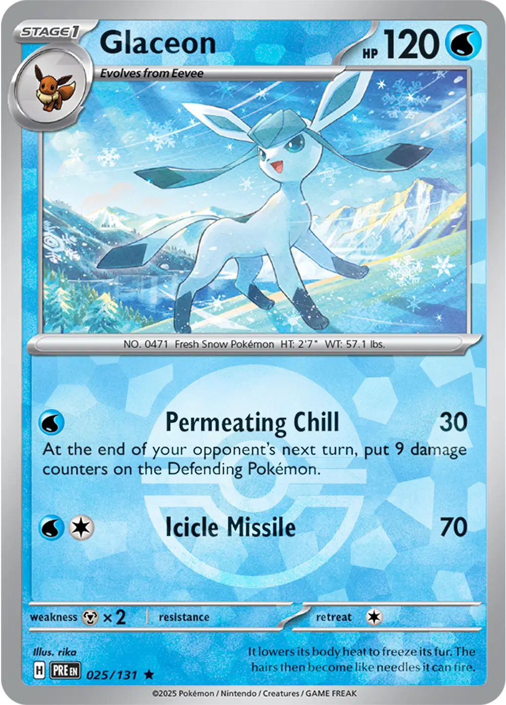Glaceon - Pokeball Holo - 025/131