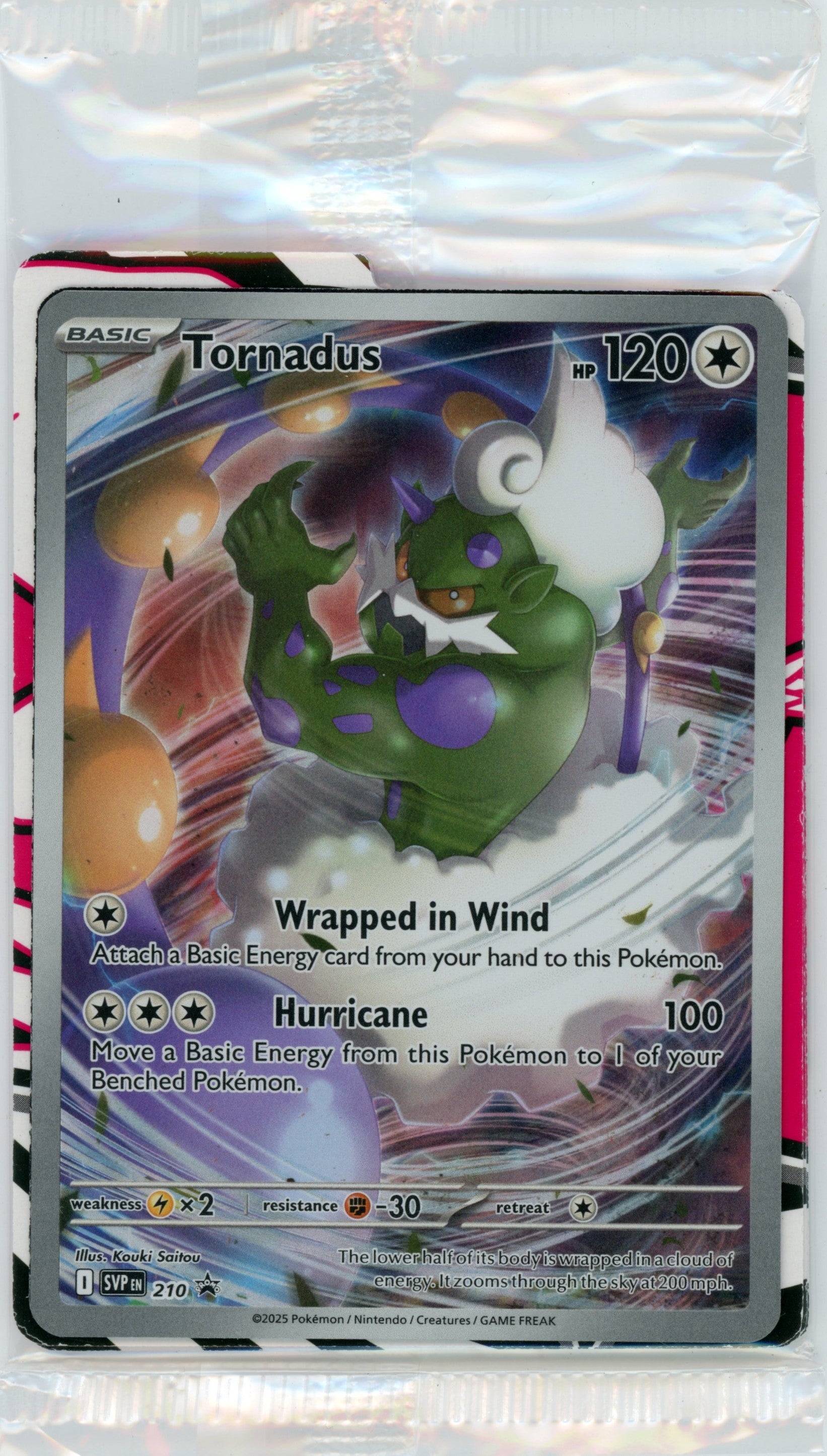 pokemon card tornadus Tornadus - SVP 210 ETB Promo - Sealed - White Flare