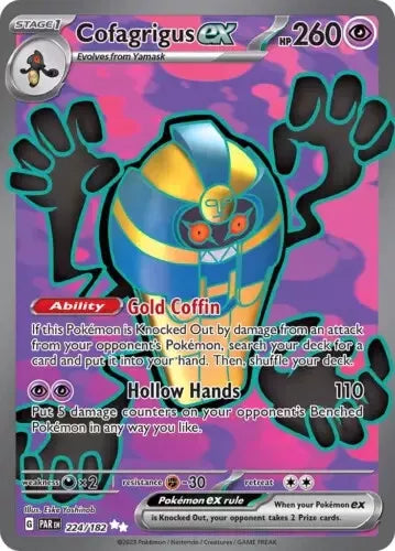 Cofagrigus ex 224/182 - Paradox Rift - Full Art Ultra Rare