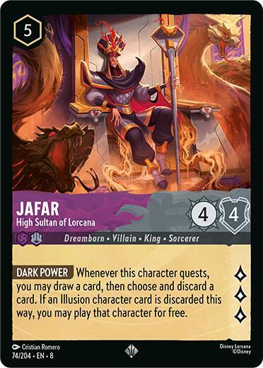Jafar, High Sultan of Lorcana 74/204 (Reign of Jafar)  - Cold Foil