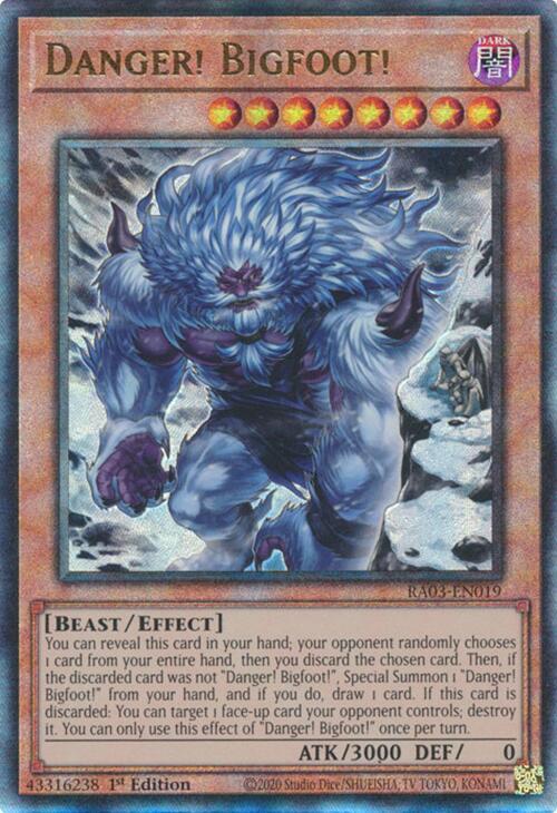 Danger Bigfoot Alternate Art PUR RA03-EN019 (Quarter Century Bonanza)  - 1st Edition