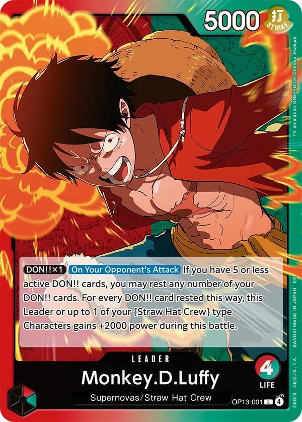 Monkey.D.Luffy OP13-001 (Carrying On His Will) 