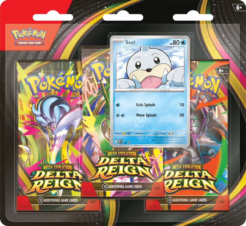 MEMBER ONLY - Pokémon TCG: Mega Evolution—Delta Reign Three-Booster Blister (Limit 1)