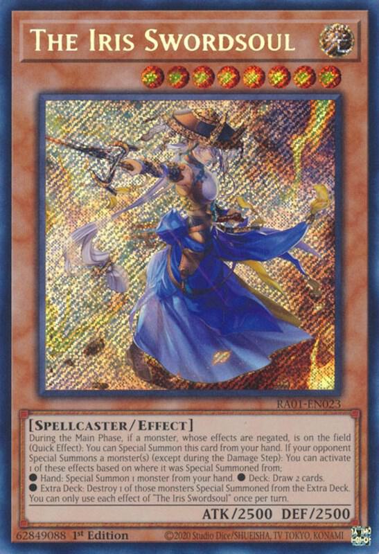 The Iris Swordsoul Secret Rare RA01-EN023 (25th Anniversary Rarity Collection)  - 1st Edition