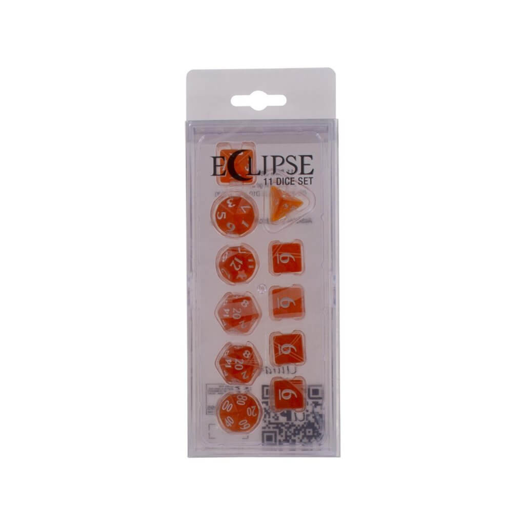 ULTRA PRO Eclipse 11 Dice Set: Pumpkin Orange