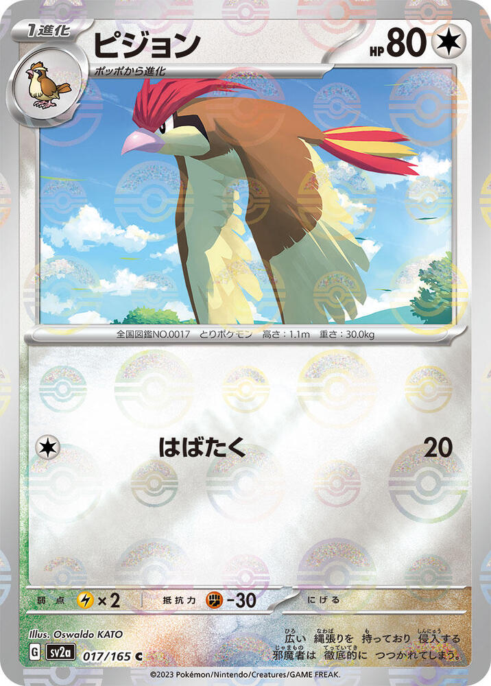 Pidgeotto 017/165 (SV2a: Pokemon Card 151)  - Poke Ball Holofoil