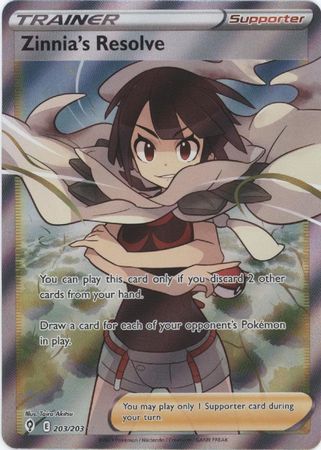 Zinnia's Resolve - 203/203 - Full Art Ultra Rare - Sword & Shield: Evolving Skies