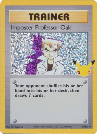 Imposter Professor Oak - 73/102 - Holo Rare - Celebrations Classic Collection