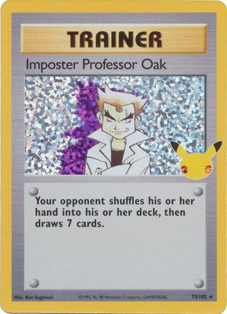 Imposter Professor Oak - 73/102 - Holo Rare - Celebrations Classic Collection