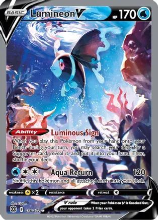 Lumineon V - 156/172 - Alternate Art Ultra Rare - Sword & Shield: Brilliant Stars