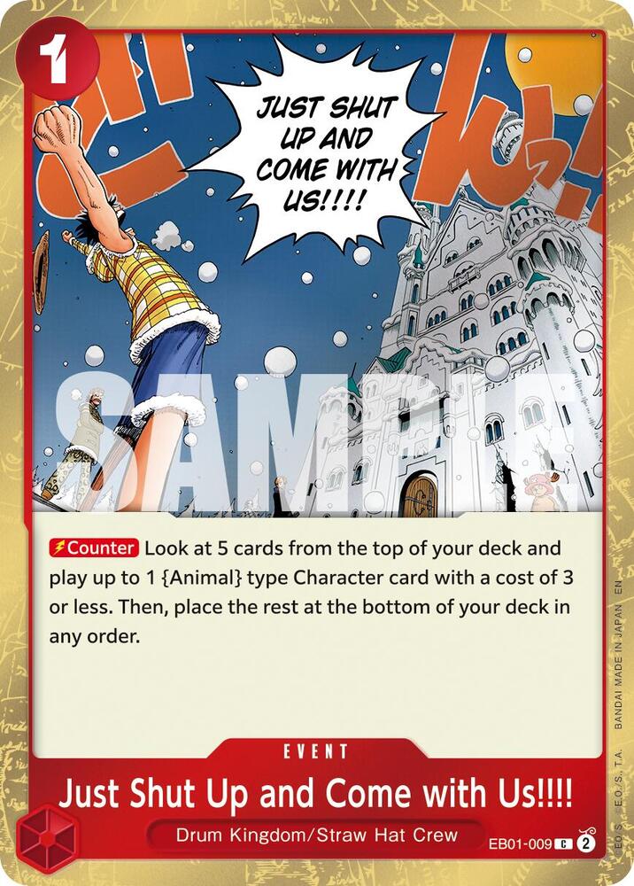 Just Shut Up and Come with Us!!! EB01-009 (Premium Booster -The Best- Vol. 2)  - Pirate Foil