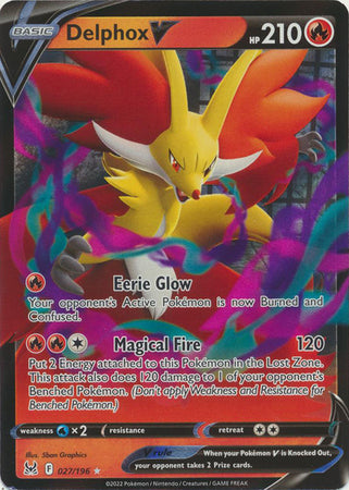 Delphox V - 027/196 - Ultra Rare - Sword & Shield: Lost Origin