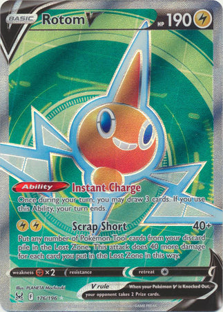 Rotom V - 176/196 - Full Art Ultra Rare - Sword & Shield: Lost Origin