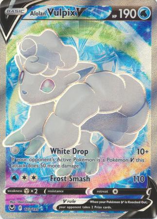 Alolan Vulpix V - 173/195 - Full Art Ultra Rare - Silver Tempest