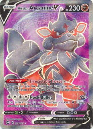 Hisuian Arcanine V - 179/195 - Full Art Ultra Rare - Silver Tempest