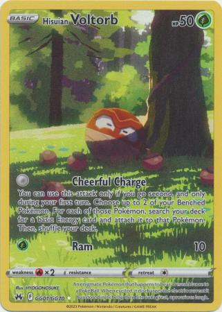 Hisuian Voltorb - GG01/GG70 - Holo Rare - Crown Zenith