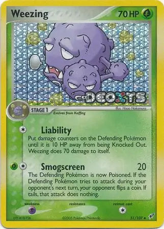 Weezing 51/107 (Deoxys)  - Reverse Holofoil