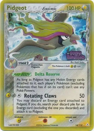 Pidgeot Delta Species 14/110 (Holon Phantoms)  - Reverse Holofoil