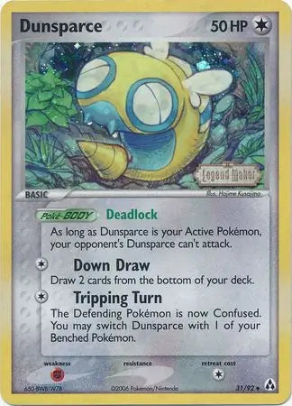 Dunsparce 31/92 (Legend Maker)  - Reverse Holofoil