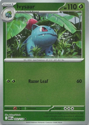 Ivysaur 002/132 (ME01: Mega Evolution)  - Reverse Holofoil