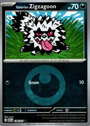 Galarian Zigzagoon 130/217 (ME: Ascended Heroes)  - Energy Holofoil