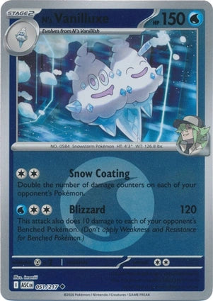 N's Vanilluxe 051/217 (ME: Ascended Heroes)  - Energy Holofoil