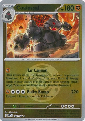 Coalossal 120/217 (ME: Ascended Heroes)  - Dusk Ball Holofoil