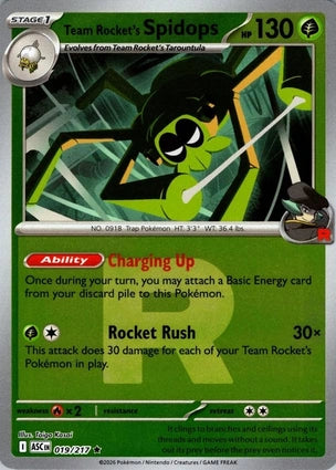 Team Rocket's Spidops 019/217 (ME: Ascended Heroes)  - Reverse Holofoil