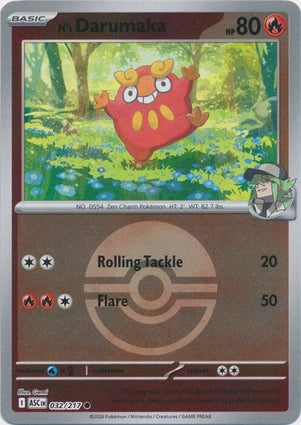 N's Darumaka 032/217 (ME: Ascended Heroes)  - Poke Ball Holofoil