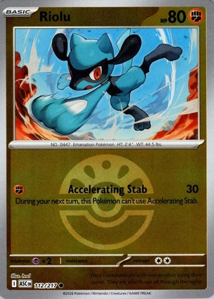Riolu 112/217 (ME: Ascended Heroes)  - Friend Ball Holofoil