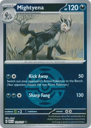 Mightyena 129/217 (ME: Ascended Heroes)  - Dusk Ball Holofoil