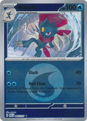 Weavile 045/217 (ME: Ascended Heroes)  - Energy Holofoil