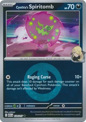 Cynthia's Spiritomb 133/217 (ME: Ascended Heroes)  - Energy Holofoil