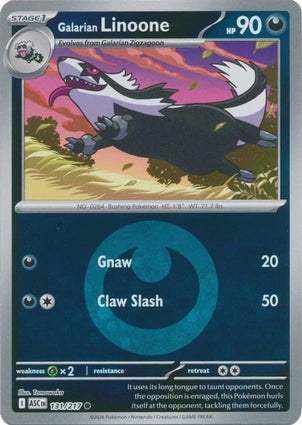 Galarian Linoone Energy Symbol Pattern 131/217 (ME: Ascended Heroes)  - Energy Holofoil