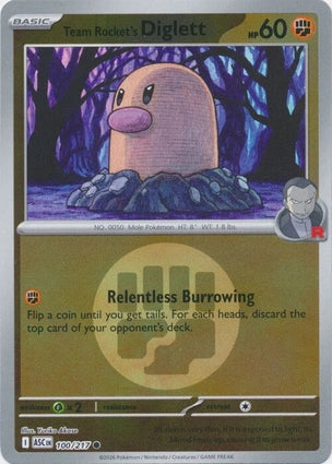 Team Rocket's Diglett 100/217 (ME: Ascended Heroes)  - Energy Holofoil