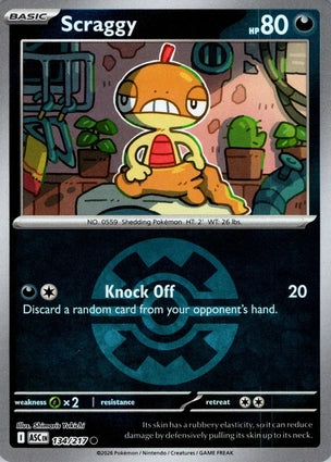 Scraggy Quick Ball 134/217 (ME: Ascended Heroes)  - Quick Ball Holofoil