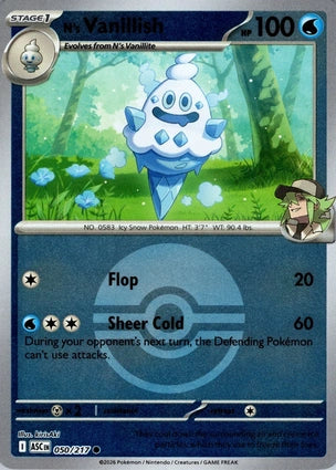 Ns Vanillish Poke Ball 050/217 (ME: Ascended Heroes)  - Poke Ball Holofoil