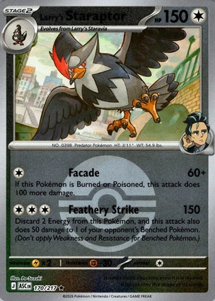 Larry's Staraptor 170/217 (ME: Ascended Heroes)  - Poke Ball Holofoil