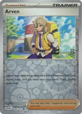 Arven 186/197 (SV03: Obsidian Flames)  - Reverse Holofoil
