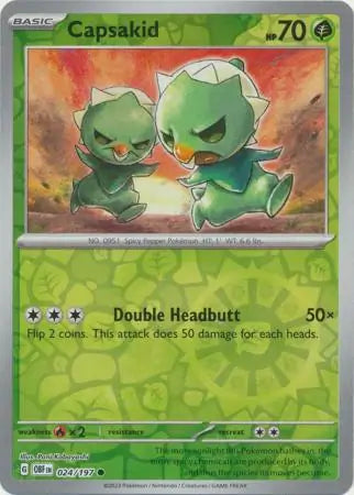 Capsakid 024/197 (SV03: Obsidian Flames)  - Reverse Holofoil