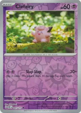 Clefairy 081/197 (SV03: Obsidian Flames)  - Reverse Holofoil