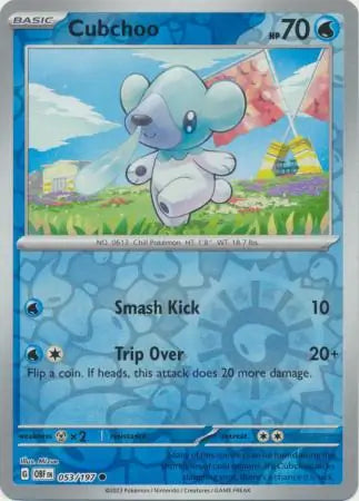 Cubchoo 053/197 (SV03: Obsidian Flames)  - Reverse Holofoil