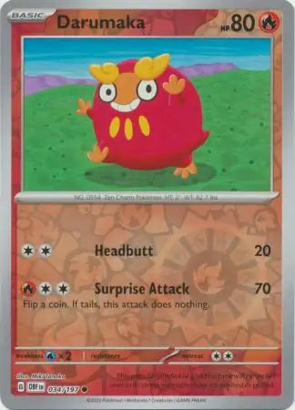 Darumaka 034/197 (SV03: Obsidian Flames)  - Reverse Holofoil