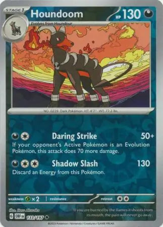 Houndoom 133/197 (SV03: Obsidian Flames)  - Reverse Holofoil